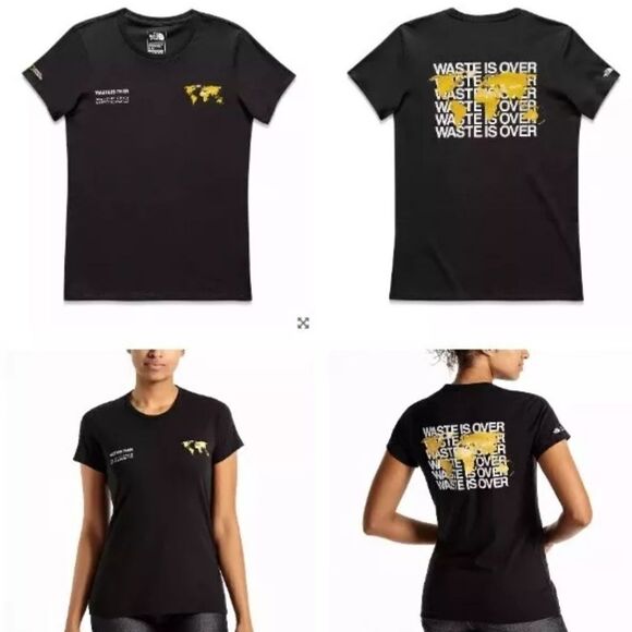 The North Face x National Geographic Waste Is Over Recycled T Shirt Womens Sz M - Picture 1 of 8
